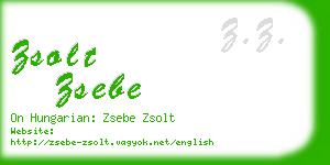 zsolt zsebe business card